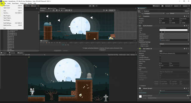 วิธีสร้างเกมจาก โปรแกรมสร้างเกม Unity3D ตอนที่ 3 (สร้างเกม 2D ด้วยตัวเอง) วิธีสร้างเกมจาก โปรแกรมสร้างเกม Unity3D ตอนที่ 3 (สร้างเกม 2D ด้วยตัวเอง)