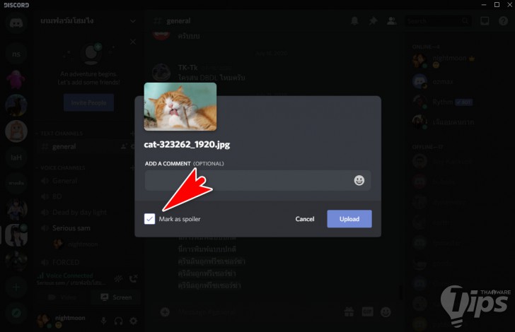 วิธีใส่สปอยล์ให้ข้อความ และรูปภาพใน Discord