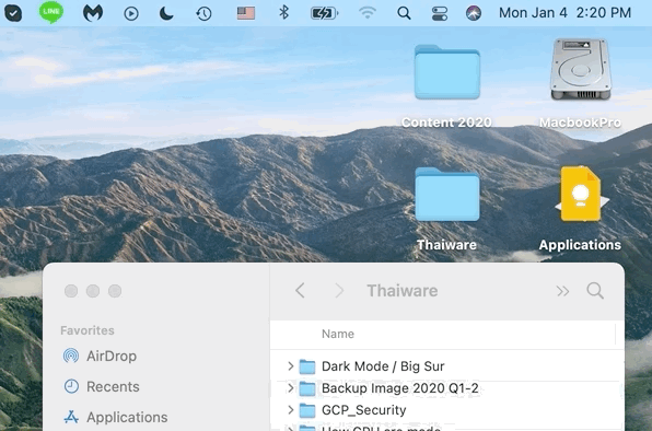 วิธีเปิด Dark Mode หรือ โหมดมืด บน macOS Big Sur