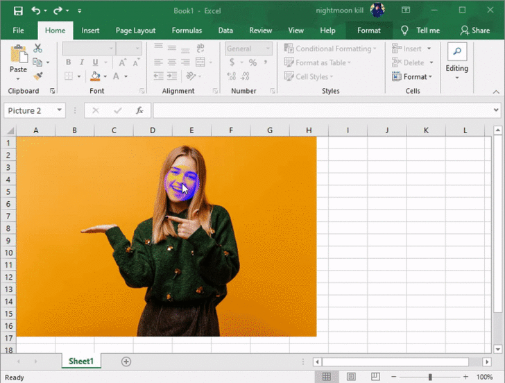 วิธีลบพื้นหลังออกจากรูปภาพของ โปรแกรม Microsoft Excel