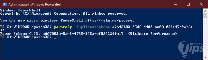แผนการใช้พลังงานแบบ High Performance และ Ultimate Performance บน Windows 10 หายไป ทำยังไง ?