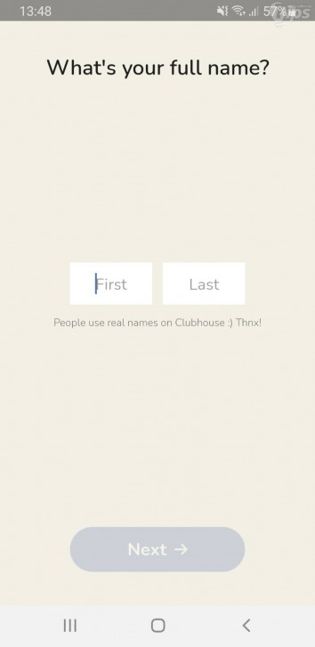 สมัครสมาชิกแอป Clubhouse บน Android