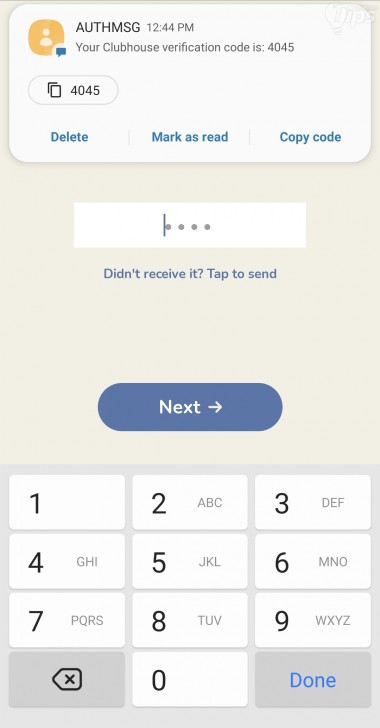 เข้าสู่ระบบแอป Clubhouse บน Android