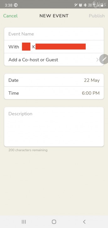 สร้างตารางอีเวนต์ (Create New Event) บนแอป Clubhouse