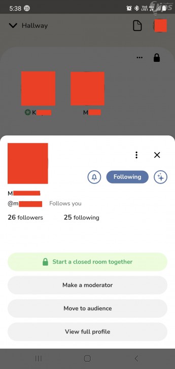 เมนูสำหรับ ผู้ดำเนินรายการ (Moderator) ในแอป Clubhouse