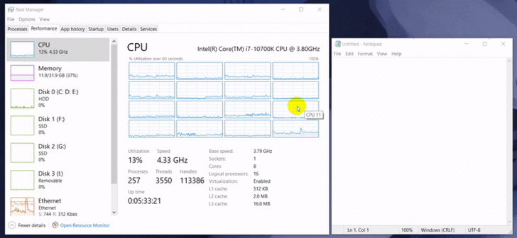 ใช้ Task Manager เพื่อตรวจสอบประสิทธิภาพการทำงาน และทรัพยากรเครื่อง