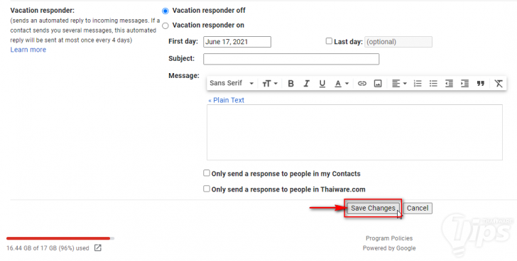 ตั้งค่าเพื่อเปิดการใช้งานยกเลิกการส่งอีเมล Gmail