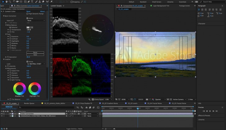 โปรแกรมทําเอฟเฟควิดีโอ สร้างเอฟเฟควิดีโอ Adobe After Effects