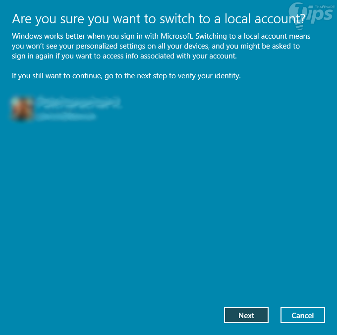 ถอนอีเมลออกโดยไม่ลบบัญชี