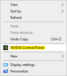 Nvidia Control Panel Nvidia Control Panel