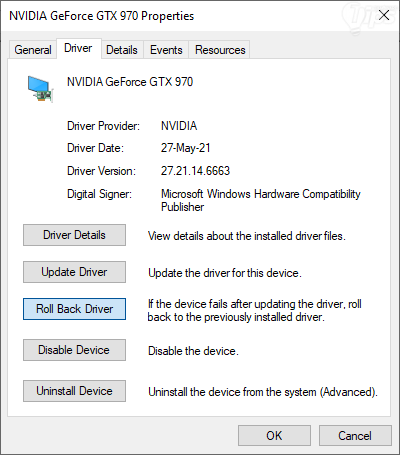 ขั้นตอนการคืนค่าไดรเวอร์การ์ดจอ