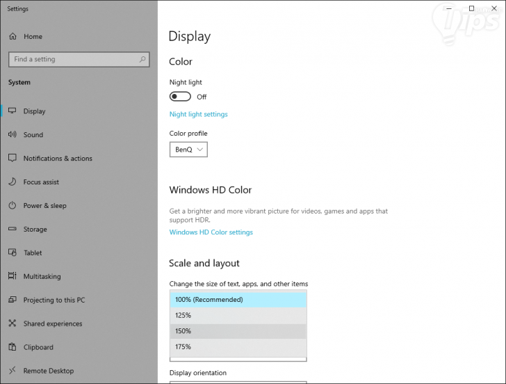 ปรับขนาดสเกลและรูปแบบการจัดวาง