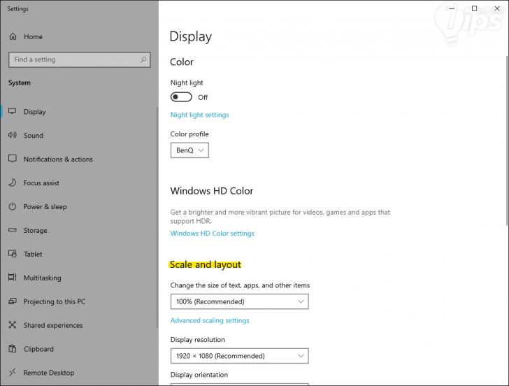 ปรับขนาดสเกลและรูปแบบการจัดวาง
