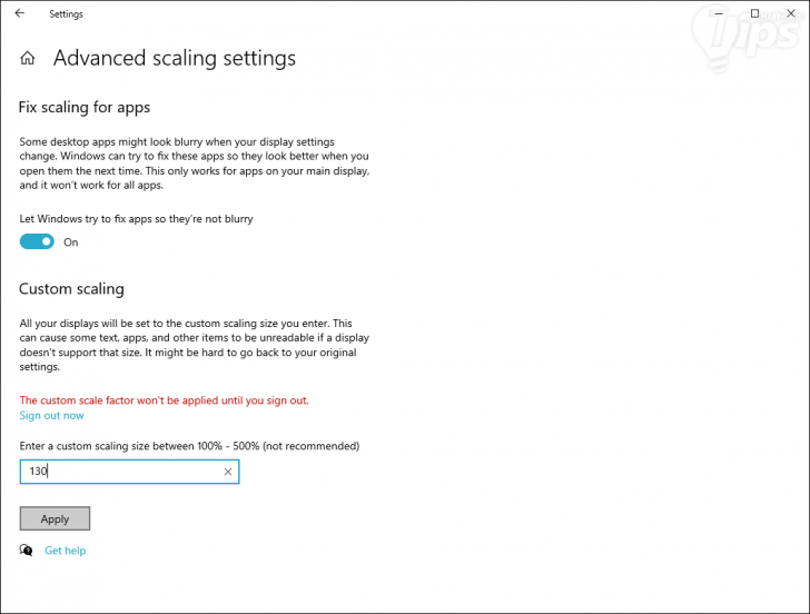 ปรับขนาดสเกลและรูปแบบการจัดวาง