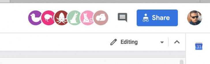 ไอคอนสัตว์นิรนามบนหน้า Google Docs
