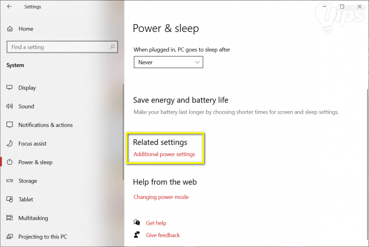 ปรับแผนการใช้พลังงาน (Power Plan)