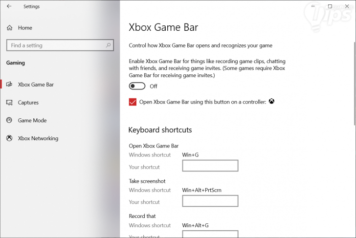 ปิด Game Bar และ Background Recording