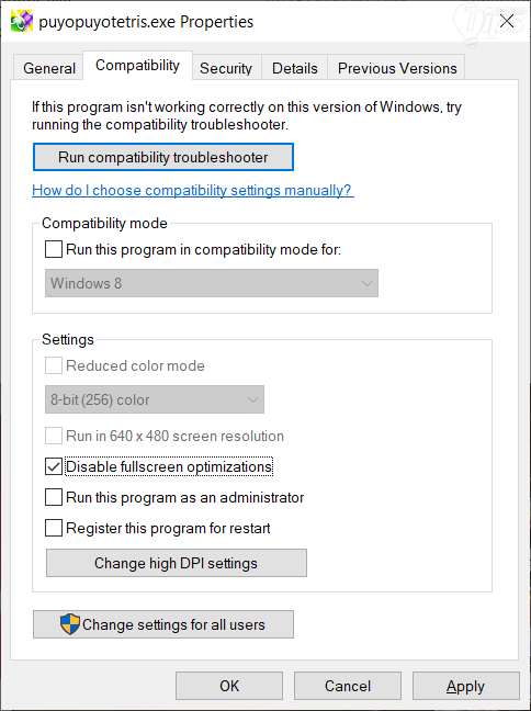 ปิดการปรับแต่งการแสดงผลแบบเต็มหน้าจอ ปิดการปรับแต่งการแสดงผลแบบเต็มหน้าจอ