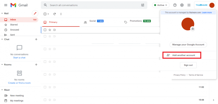 เพิ่มแอคเคาท์ Gmail