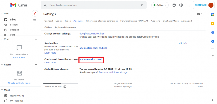 เข้าใช้งานบัญชี Hotmail / Outlook ผ่าน Gmail ด้วยคอมพิวเตอร์