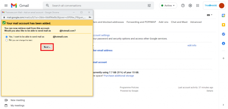 เข้าใช้งานบัญชี Hotmail / Outlook ผ่าน Gmail ด้วยคอมพิวเตอร์