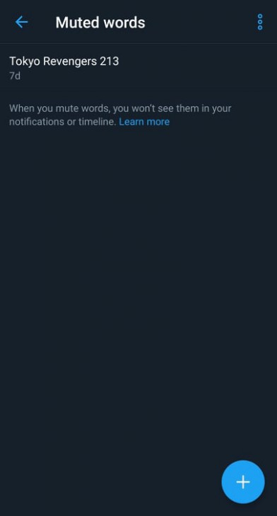 การตั้งค่า Muted words บน Twitter