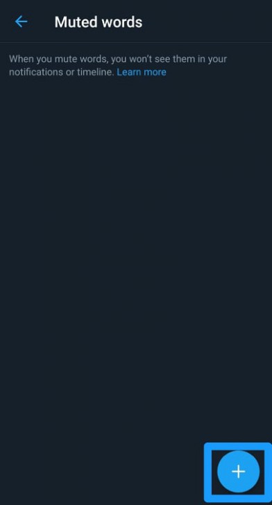 การตั้งค่า Muted words บน Twitter