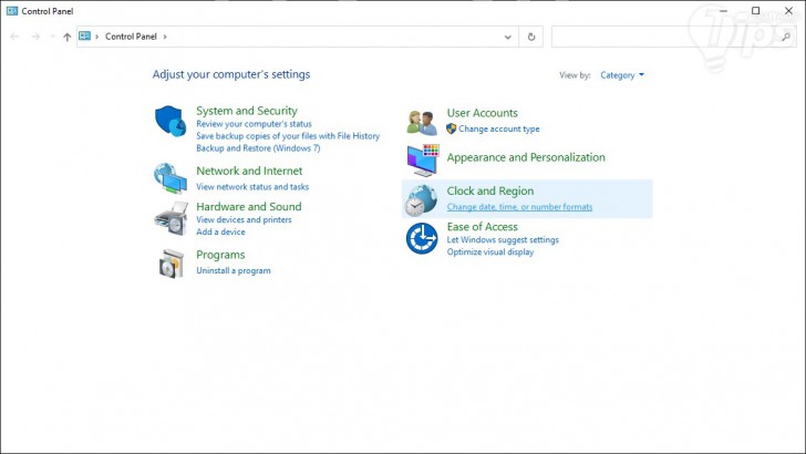 ตั้งค่าจาก แผงควบคุม (Control Panel Settings)