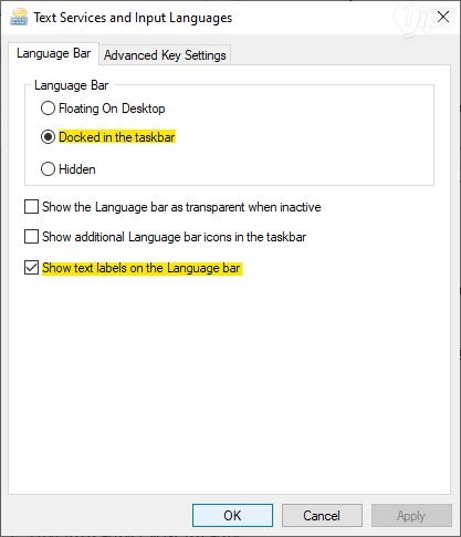 ตั้งค่าจาก ตัวเลือกคีย์บอร์ดขั้นสูง (Advance Keyboard Settings) ตั้งค่าจาก ตัวเลือกคีย์บอร์ดขั้นสูง (Advance Keyboard Settings)