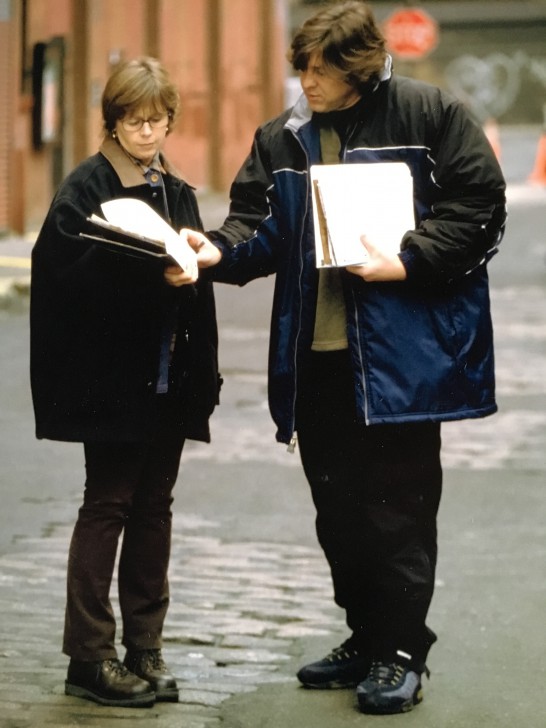 Dianne Dreyer และ Cameron Crowe ในกองถ่าย Vanilla Sky