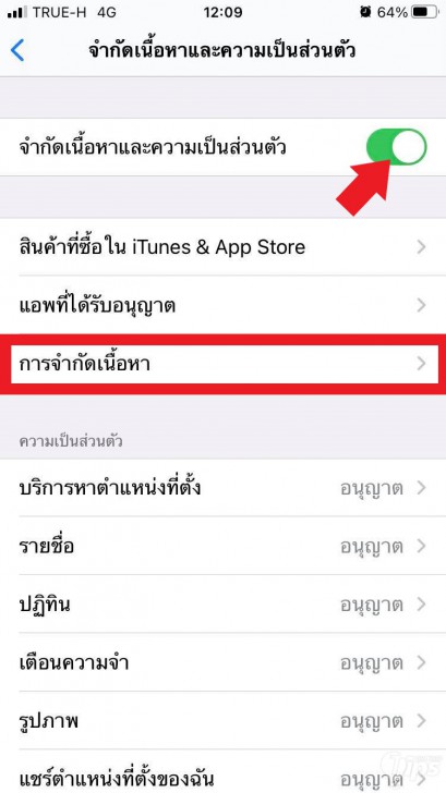บล็อกเว็บไซต์ บน iOS