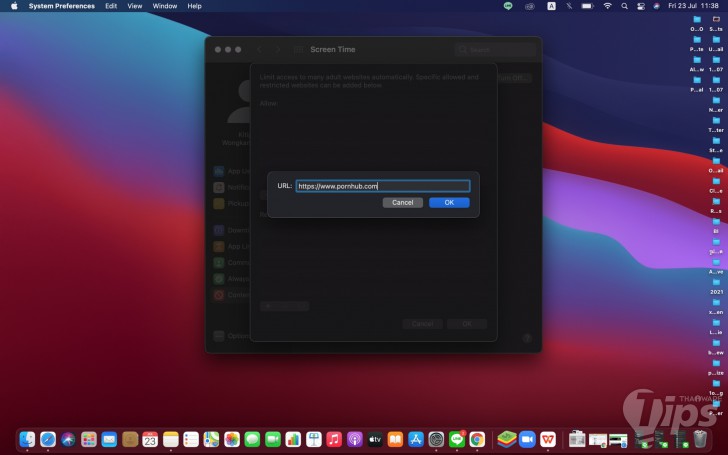 บล็อกเว็บไซต์บนเครื่อง Mac