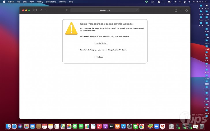 บล็อกเว็บไซต์บนเครื่อง Mac
