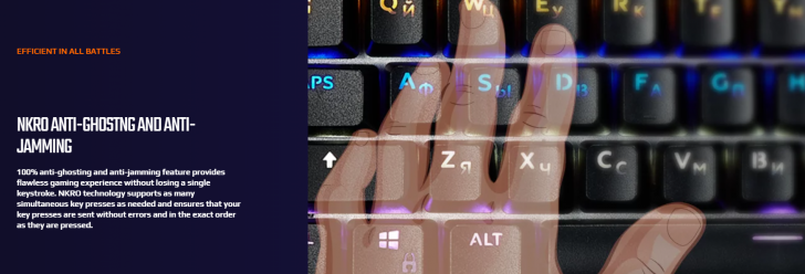 คีย์บอร์ด Jamming และ Ghosting