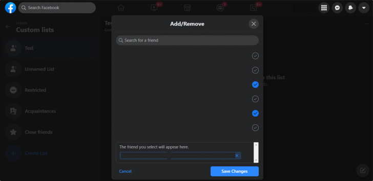 วิธีสร้างลิสต์เพื่อนบน Facebook