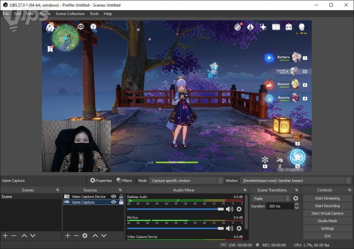 หน้าจอจัดเรียงแหล่งที่มา หรือ Sorting OBS Sources ของโปรแกรม OBS Studio