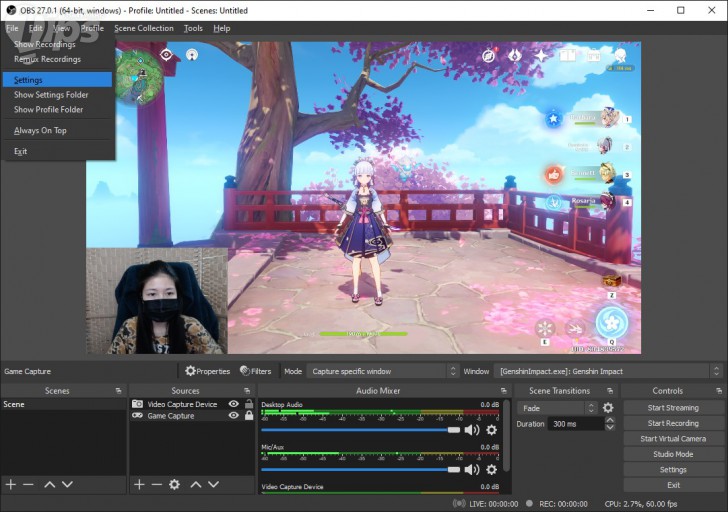 การเชื่อมต่อสตรีมเข้า Facebook ของ โปรแกรม OBS Studio