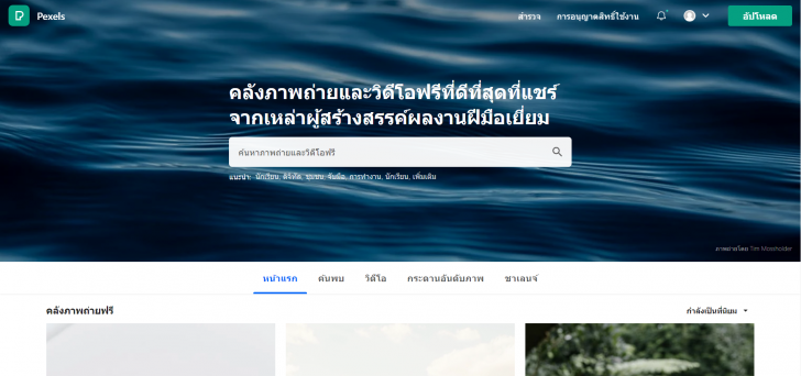 เว็บไซต์โหลดรูปฟรี Pexels.com
