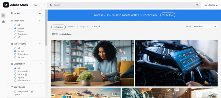 เว็บไซต์โหลดรูปฟรี Adobe Stock