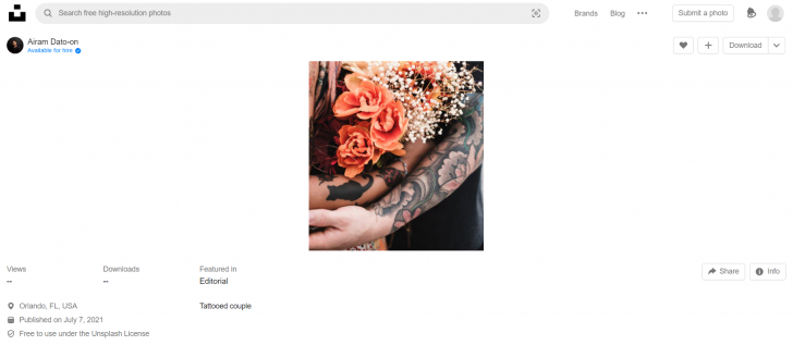 เว็บไซต์โหลดรูปฟรี Unsplash
