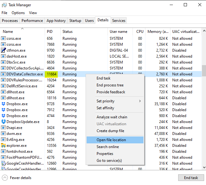 หน้าจอ Task Manager บน Windows หน้าจอ Task Manager บน Windows