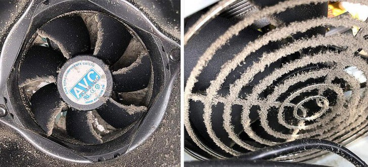 พัดลมระบายอากาศ ภายใน เคสคอมพิวเตอร์สกปรก (Dirty Computer Case Fan)