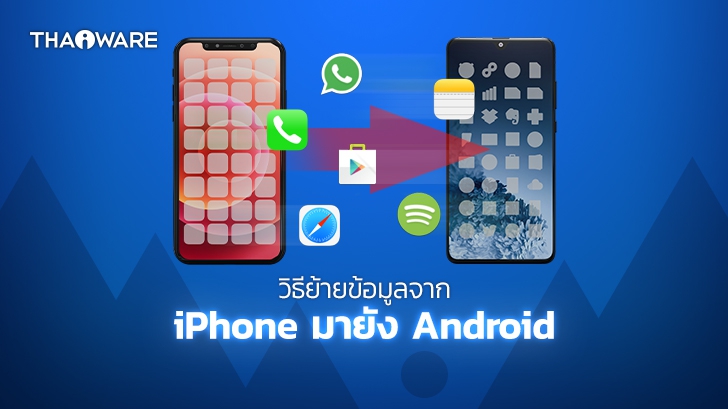 วิธีโอนย้ายข้อมูลจาก iPhone ไป Android (How to transfer data from iPhone to Android ?)