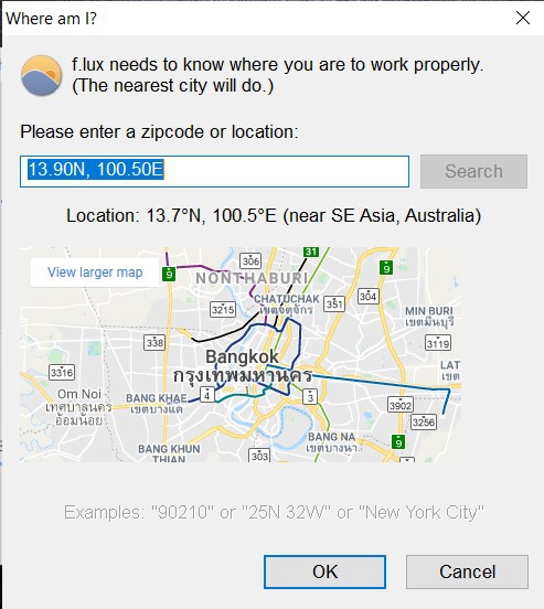 โปรแกรมปรับความสว่างหน้าจอ F.lux