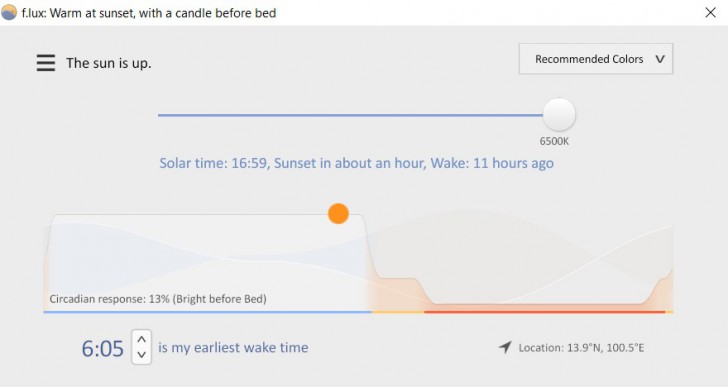 โปรแกรมปรับความสว่างหน้าจอ F.lux