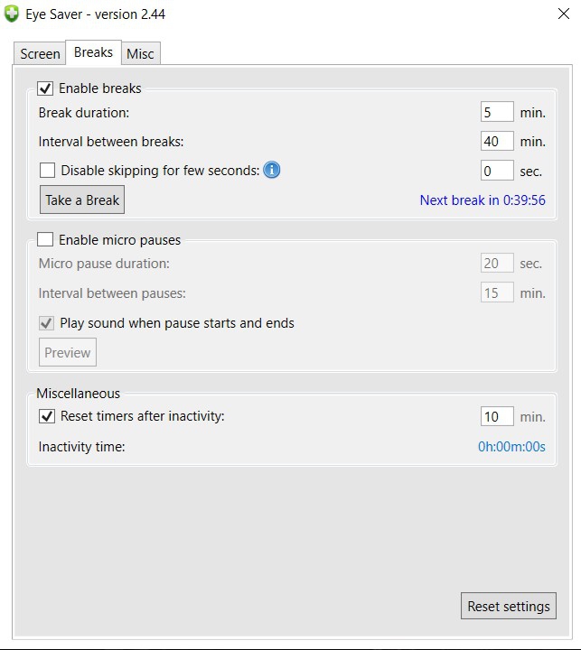 โปรแกรมปรับความสว่างหน้าจอ Eye Saver