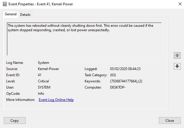 วิธีแก้ปัญหา Kernel-Power Event ID 41 ในระบบปฏิบัติการ Windows 10 วิธีแก้ปัญหา Kernel-Power Event ID 41 ในระบบปฏิบัติการ Windows 10