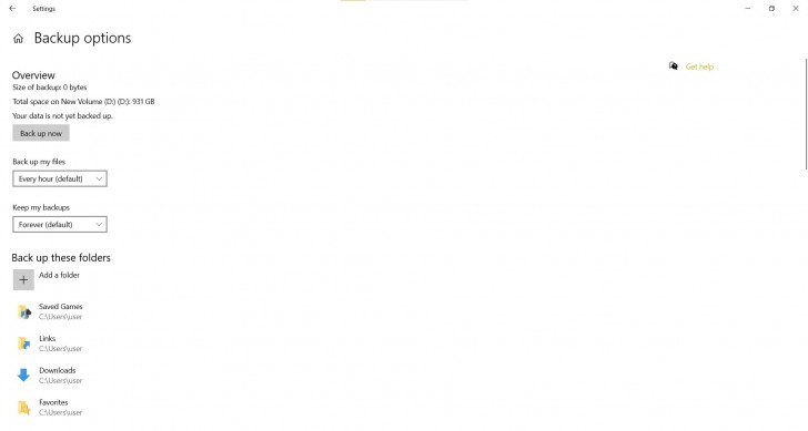 กู้ไฟล์กลับด้วยการใช้ระบบ File History