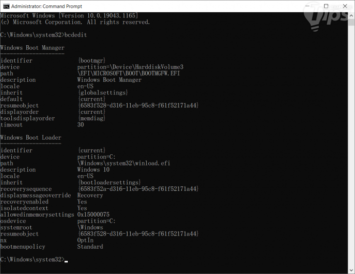 หน้าจอ Windows Boot Manager และ Windows Boot Loader ของ Windows