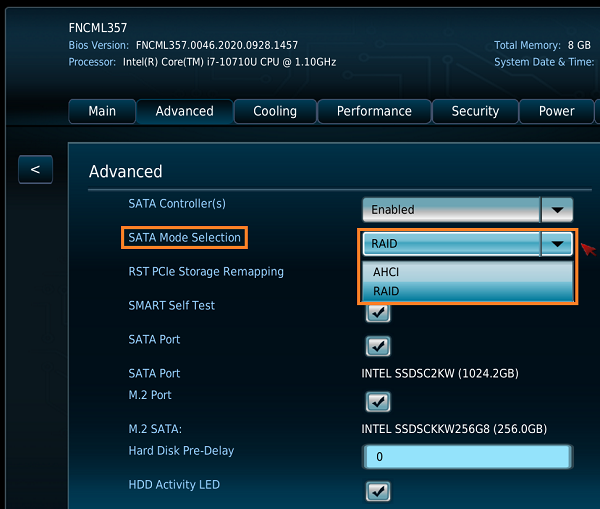 การเลือกโหมดของ SATA (SATA Mode Selection) ของ BIOS ในเมนบอร์ด การเลือกโหมดของ SATA (SATA Mode Selection) ของ BIOS ในเมนบอร์ด
